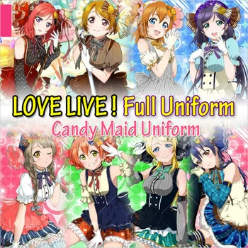 Anime-Ul Japonez De Dragoste Live Tojo/ Umi/Koroti/ Eli/ Hanayo/Nico/ Rin/Honoka Bomboane Uniformă De Menajeră Printesa Lolita Rochie Costum Cosplay