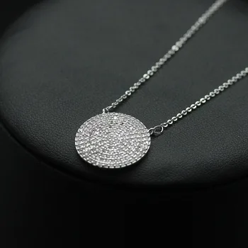 ANKA moda rotund pandantiv colier pentru femei office lady bijuterii realizate cu clasa AAA zircon colier de brand cadou #121068