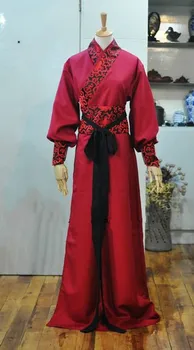 Antic Chinez de Costume Barbati de Performanță Etapă Tinuta pentru Dinastie de Oameni Hanfu Costum de Satin Halat Tradițională Chineză Rochie de Oameni