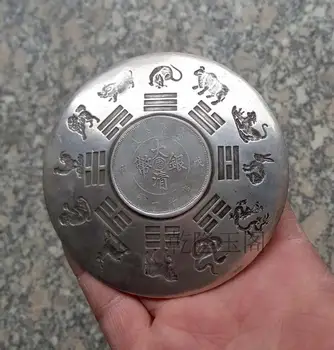 Antic, vechii Chinezi qing Doisprezece zodiac model de placa