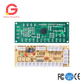 Arcade Părți Pachete Kit Cu 18pcs Buton Arcade Cablu USB în interiorul comutatoare micro Encoder și Butoane cablaj Construi