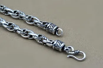 Argint 925 cu Lanț & Legături, bratari bijuterii vintage thai antic saint bijuterii de argint brățară lanț de mână
