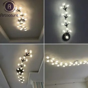Arta moderna LED Star plum blossom Decor lumini plafon cerc alb corpuri de iluminat cu diamante de lustruire lampă pentru casa living