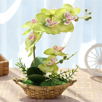 Artificiale Fluture Orhidee, Bonsai Simulare Flori Artificiale Decorative Fals Orhidee Cu Oala Ornamente Acasă De Anul Nou Decor
