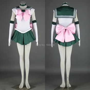 Athemis Anime Sailor Moon Makoto Kino/Sailor Jupiter Cosplay Costum personalizat, Rochie de Înaltă Calitate