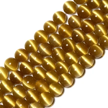 Aur galben cristal de ochi de pisica margele DIY margele spacer pentru a face bijuterii pentru a face brățări strrand 15