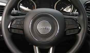 Auto Accesorii de Decor Interior Butoane de pe Volan Paiete Capac Ornamental pentru Jeep Renegade Până Jeep Compass 2017