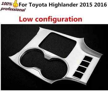 Auto styling acoperi detector de interior tapiterie interior ABS lampa Consola centrala Cupa cutie de viteze cadru 1buc Pentru Toyota Highlander 2016