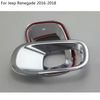 Auto styling corpul lămpii de ceață față lampă cadru stick styling ABS Cromat capac piese de echipare 2 buc Pentru Jeep Renegade 2016 2017 2018