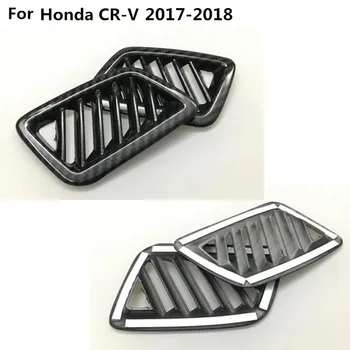 Auto styling interior garnitura capac din fibra de carbon detector trim fața Aer condiționat Priza de Aerisire 2 buc Pentru Honda CRV CR-V 2017 2018