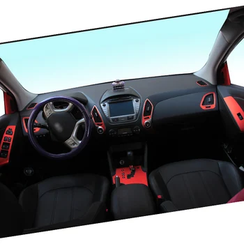 Auto-Styling Ipoboo Auto Interior Consola centrala Culoare Schimbare Fibra de Carbon Laminat Decalcomanii Autocolant Pentru Hyundai IX35 2010-