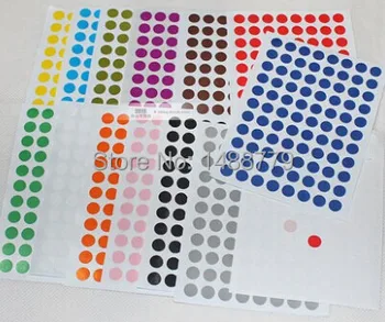 Autocolante minunat punct de culoare etichetă de hârtie mai mult6 mm diametru circular de culoare etichetă de hârtie