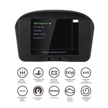 Autool X50 Plus OBD Masina Inteligent Metru Digital de Alarmă Apă Indicator de Temperatură Digital Tensiune de Viteza de afisare Multi-Funcție