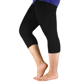 AZUE Femei 3/4 Lungime Buna Jambiere Elastice de Bază Pantaloni Plus Dimensiune Talie Elastic Capri Jambiere pentru Vara Primavara
