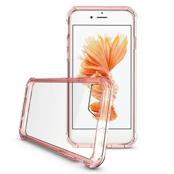B2CASE Cristal Acrilic Caz pentru iPhone 7 Plus 8 la Șocuri Greu Hibrid Greu Capacul iPhone 6S 6 Plus Limpede Transparent Înapoi Capa