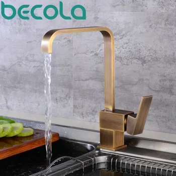 Becola cascada robinete de bucătărie de înaltă calitate alama antic mixer de bucatarie 360 rotire gura de scurgere chiuveta de robinet B-015C