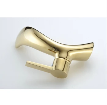 Becola Design de aur alamă Baie robinet mixer Singură Manetă de Apă Caldă și Rece robinete pentru bazinul de baie F-6141K