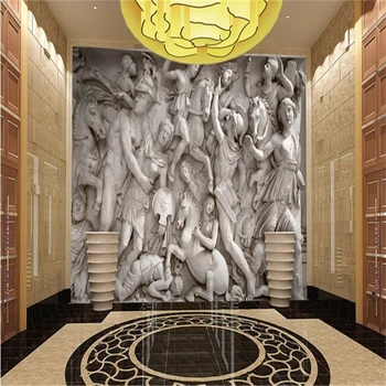 Beibehang foto Personalizate 3D Europene Roman statui artă de hârtie de perete restaurant retro canapea fundal 3d imagini de fundal 3d tapet mural