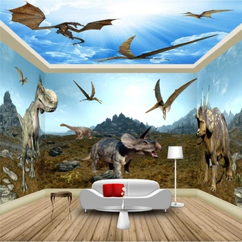 Beibehang Vârstă Jurasic Dinozauri foto personalizat tapet pentru pereți TV 3d dormitor mare pictură murală de hârtie de perete camera de zi contactati-ziarul