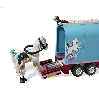 BELA 10161 Emma Cal Trailer Andrea Olivia Cifre Jucărie Cărămizi pentru construcții, Blocuri Compatibil cu Legoe pentru Fete