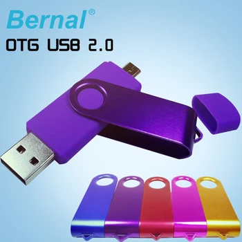 Bernal OTG pen drive Usb flash drive smartphone 4GB 8GB 16GB 32GB 64GB pendrive culoare rotativ usb 2.0 flash drive pentru telefonul inteligent
