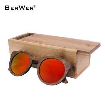BerWer transport Gratuit din Lemn și Bambus, ochelari de soare cu lentile polarizate în 2018