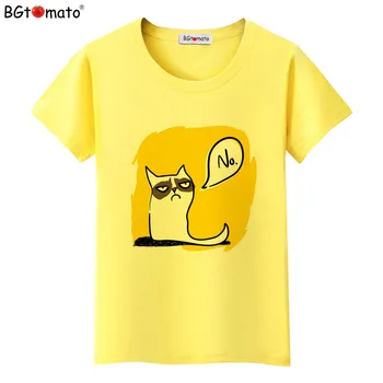 BGtomato tricou pisica Minunat amuzant tricouri harajuku sus tricouri maneca scurta casual, desene animate tricou femme