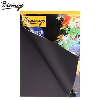 Bianyo A4 A5 Epocă Carton Negru Schiță Carte Notebook, Notepad Schițe pentru Pictura Desen Jurnal Jurnalul Creativ Cadou