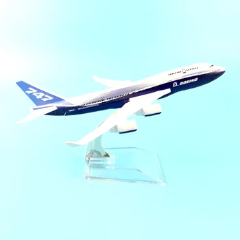 BOEING 747 ALIAJ METALIC MODEL DE AVION DE AERONAVE MODEL DE JUCĂRIE CADOU DE ZIUA DE NASTERE DECORATIUNI BIROU JUCĂRIE 16CM