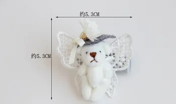 Boutique 12buc Moda Drăguț Înger Aripa Urs Agrafe Kawaii Solid Fluture Clipuri de Păr Printesa Headware Accesorii de Par