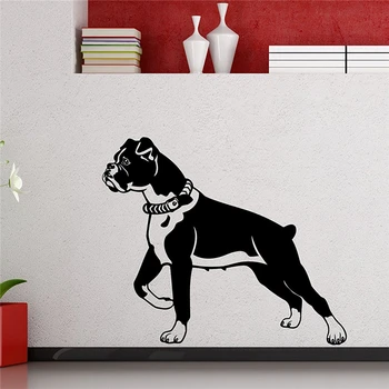 Boxer Câine Perete Decal Animale Drăguț Vinil Autocolant Decor Acasă De Viață Teen Copil Copii Copii Pepinieră Art Decor Stencil Murală M673