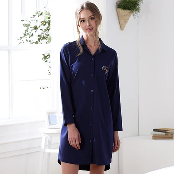 Brand bumbac cămăși de noapte sleepshirts elegante, cămăși de noapte pentru femei de sex feminin pijamale adolescentă lounge halat de baie onesie 2017 nou