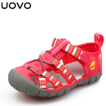 Brand Copii Sandale Noi Decupaje Grădină Pantofi Curcubeu Adidași Pantofi de Vara pentru Copii Baieti Fete EU26-33 UOVO Brand Copii Sandale