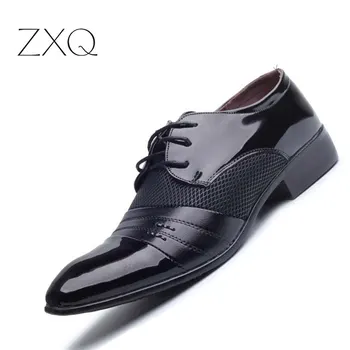 Brand de lux pentru Bărbați Pantofi pentru Bărbați Apartamente Pantofi Barbati Pantofi de Piele de Brevet Clasic de Pantofi Oxford Pentru Barbati Nou-Moda