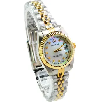 Brand de moda de Lux Aliaj de Aur Casual sex Feminin Diamante Femeie Ceas Stras Lady calendar Rezistent la Apă relogios ceas de mână