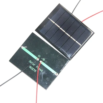 BUHESHUI Mini 0.6 W 3V Celule Solare Cu Fir/Cablu Policristaline DIY Sistem de panouri Solare Încărcător de Baterie Educație 60*75 MM 10buc