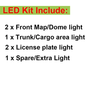 Buildreamen2 Masina 2835 Interior Bec LED Alb de Eroare LED Gratuit Pachet Kit Harta Cupola de Lumina Portbagaj Pentru Audi TT sau TTS (8J) 2007-2012