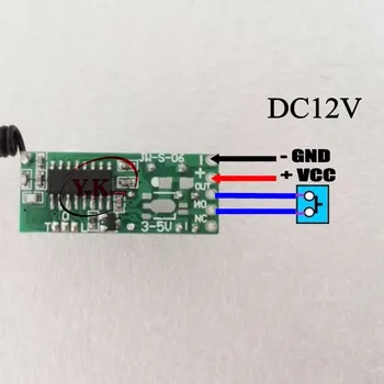 Butonul de Control de la Distanță Comutator 12V DC 1 Releu de Control de la Distanță NO COM NC Contact RX Receptor nu Putere de Ieșire RF Wireless Switch