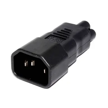 Cablecc IEC 320 Adaptor 3 Poli Socket C14 pentru Cloverleaf Plug Micky C5 Drept Extensie Adaptor de Alimentare