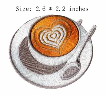 Cafea aromată broderie patch-uri 2.6
