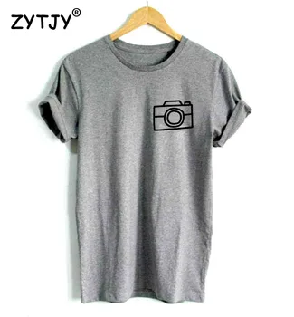 Camera de buzunar Imprimare tricou Femei din Bumbac Casual Amuzant tricou Pentru Doamna Fata de Top Tee Hipster Tumblr Picătură Navă Z-1078