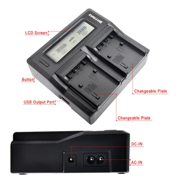 Camera Dual de Mașină și Desktop Incarcator pentru Sony NP-FV100 NP-FV100 FV50 FV70 FH100 FH70 FH50 FH60 FP50 FP90 Pentru CX700E PJ50E 30E 10E
