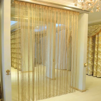 Canaf șir cortinei de panou de ușă fereastră 300 x 300 cm șir cortina linie perdea cu paiete panou