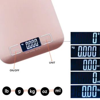 Cantar Digital 10kg 1g, Ecran LCD Cântar de Bucătărie din Oțel Inoxidabil Electronice Scară Greutate de Gătit Instrument de Măsură 39%off