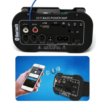Car Kit-25W Mașină Bluetooth Subwoofer Hi-Fi Amplificator Bass Placa Audio USB TF 220V/12V/24V Control de la Distanță 2.1+EDR Bluetooth