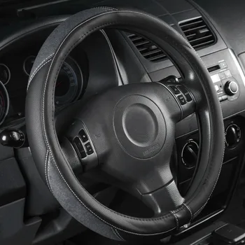 Car-pass Universal Capac volan Huse Accesorii de Interior din Piele Faux Auto Albastru-Gri Rosu Pentru Kia, Ford, Nissan
