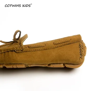 CCTWINS COPII de primavara toamna pentru copii moccasin shoe băiat pantofi pentru copii pantofi de piele pentru copii plat copil ommino cizme maro negru