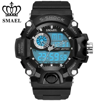 Ceas SMAEL Bărbați Ceasuri Pentru Bărbați Cuarț Moda Digitale Militare Casual Sport Watch de Brand de Lux Relogio în aer liber, Ceasuri de mana