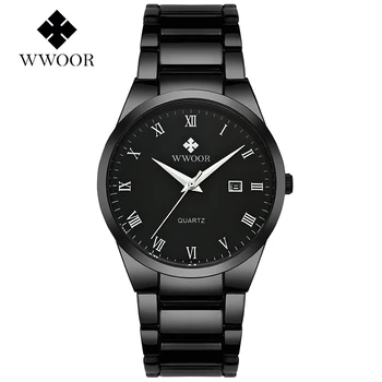 Ceasuri Barbati WWOOR Brand de Lux pentru Bărbați din Oțel Inoxidabil rezistent la apa Ceasuri Sport Bărbați Cuarț Ceas Analogic militarii de sex Masculin Încheietura ceas
