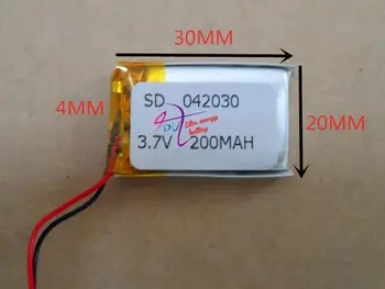 Cel mai bun baterie brand Dimensiune 042030 3.7 V 200mah Baterie Litiu-polimer Cu Bord de Protecție Pentru MP3 MP4 MP5 GPS Produse Digitale Fr